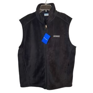 Columbia Vest Mens Large Fleece Steens Mountain Pockets Full Zip Outdoor NWT